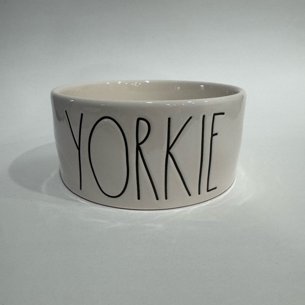 Rae Dunn Yorkie Ceramic Dog Bowl